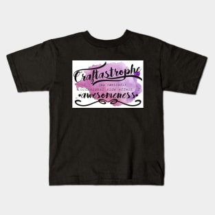 Craftastrophe lilac Kids T-Shirt